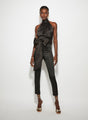 Classic Top With Taffeta Bow Black
