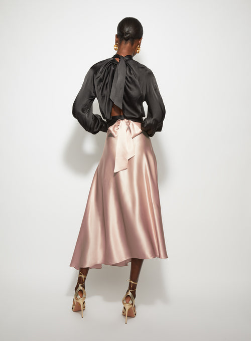 The Drape Back Top Black