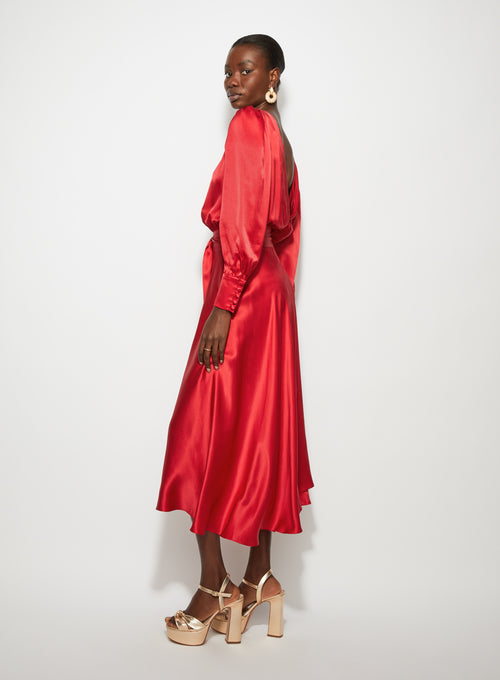Midi Gilly Dress Red