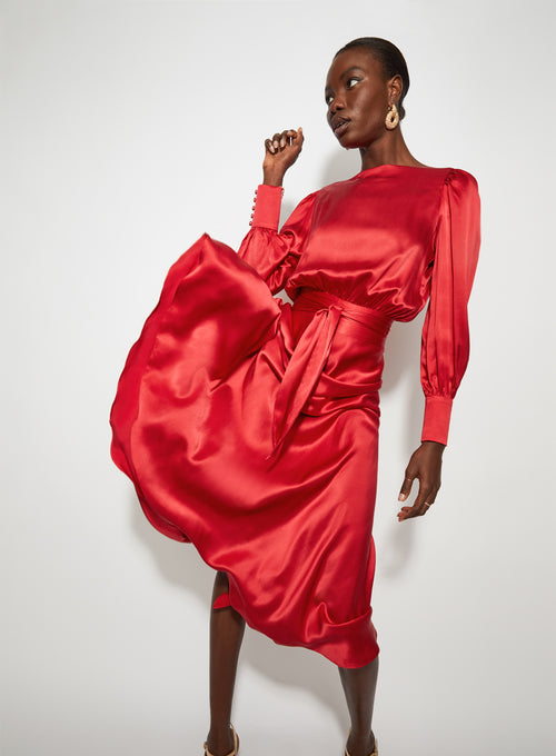 Midi Gilly Dress Red