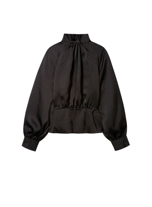 The Drape Back Top Black