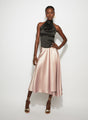 Midi Wrap Skirt Rose Beige