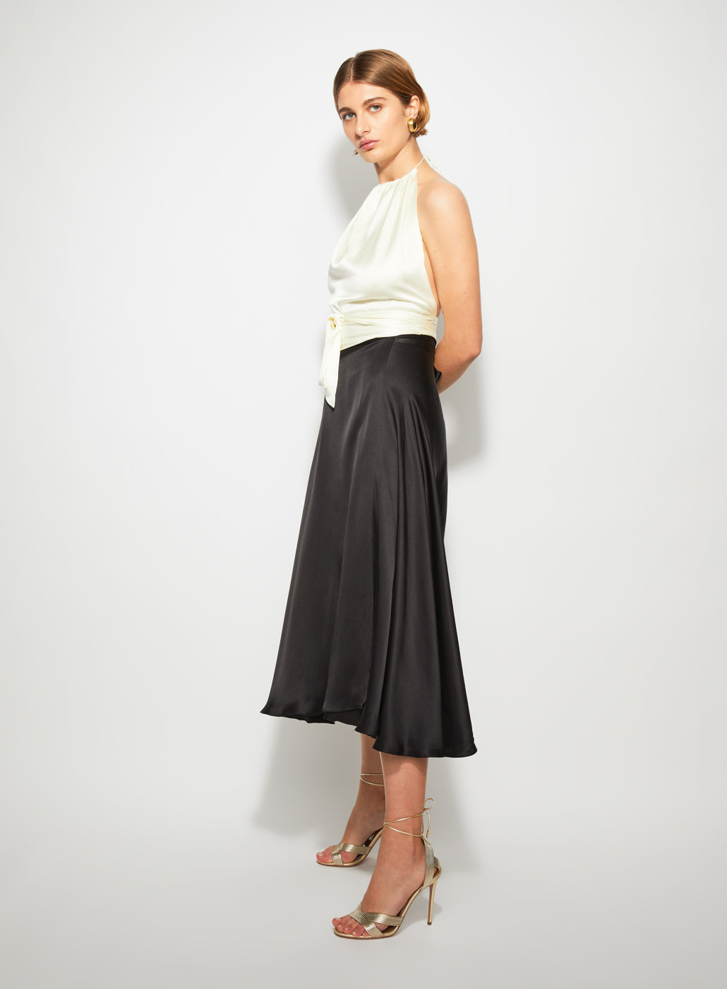 Midi Wrap Skirt Smoky Black – HARMUR