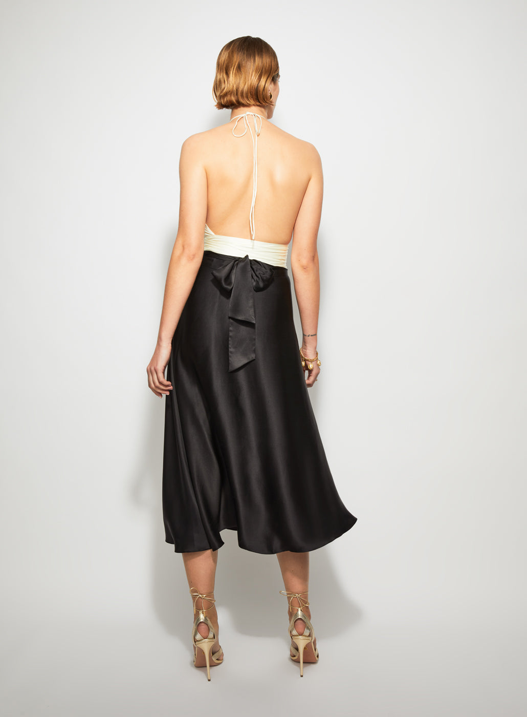 Black wrap skirt hotsell