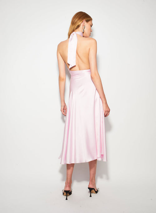 Midi Wrap Dress Sorbet Pink