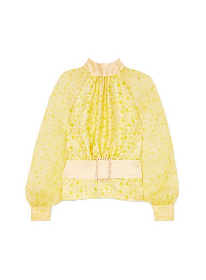 Covered Belted Top Lemon