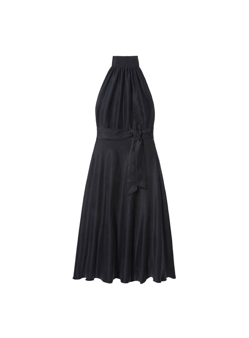 Midi Wrap Dress Smoky Black