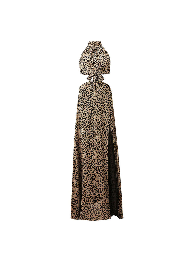 Knot Maxi Dress Leopard