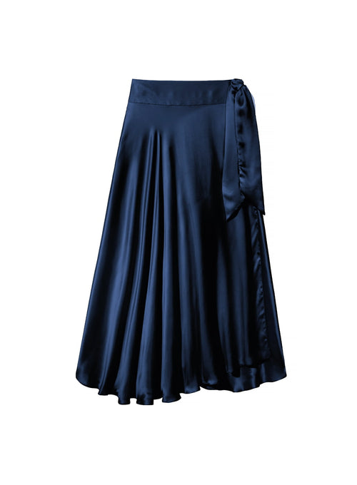 Midi Wrap Skirt Dusty Sapphire