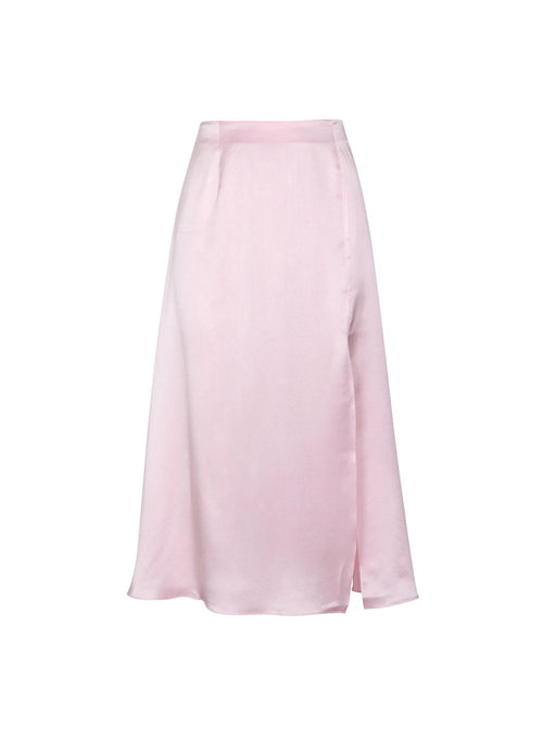 Midi Slit Skirt Pink